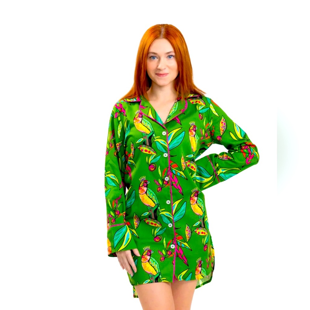 Jayne’s Studio + Robin & Better Green Bird Print Nightshirt